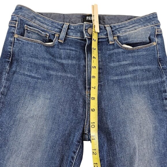 Paige Hoxton Ultra Skinny Women’s Distressed Ripped Mid Rise Blue Jeans Size 30 - Picture 7 of 16